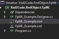 Image showing the solution explorer with the xml highlighted