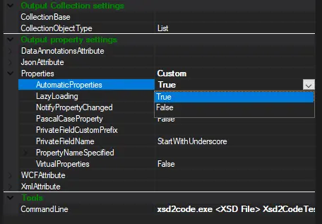 Shows the path to take to get to the AutomaticProperties