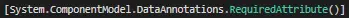 Image showing the generated code's required attribute value