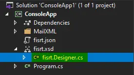 Image showing the generated firstDesigner