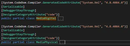 Image showing the result of a choice element bieng generated in c#