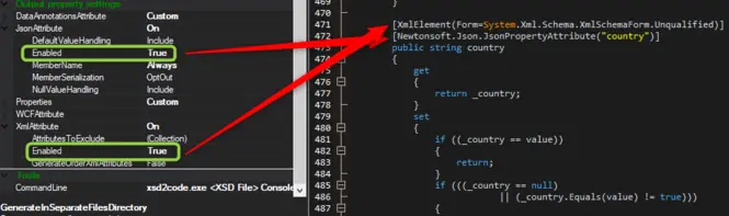 Image showing 2 different output settings enabled and it's effects