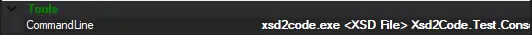 Image showing the command lind property in Tools